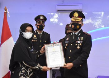 Hari Bhayangkara Ke-75,Polres Tanjungpinang Ikuti Upacara Secara Virtual