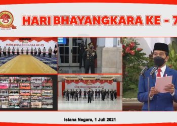 HUT Bhayangkara ke-75, Presiden Jokowi Aprsiasi Polri Tangani Pandemi COVID-19
