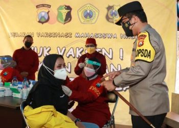 Polres Ngawi Dukung Percepatan Vaksinasi Nasional