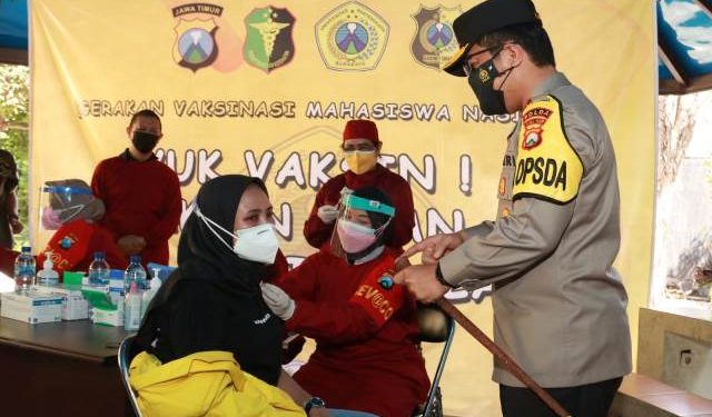 Polres Ngawi Dukung Percepatan Vaksinasi Nasional