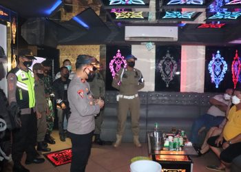 Polres Karimun Gelar Patroli Skala Besar dalam Rangka Cipkon Kamtibmas dan Ops Yustisi Cegah Covid-19