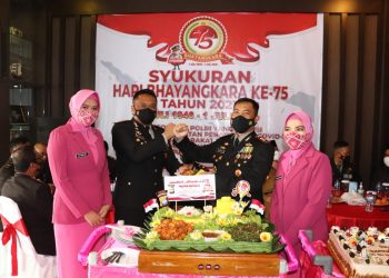 Polres Karimun Gelar Upacara & Syukuran Peringatan Hari Bhayangkara Ke – 75 dengan Protokol Kesehatan Berlangsung Khidmat