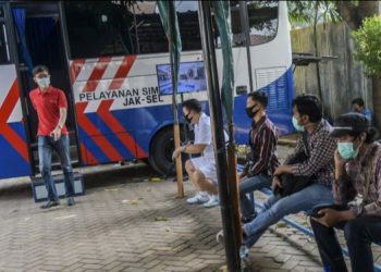 PPKM Darurat, Layanan SIM Keliling Tetap Berjalan Terapkan Prokes Ketat
