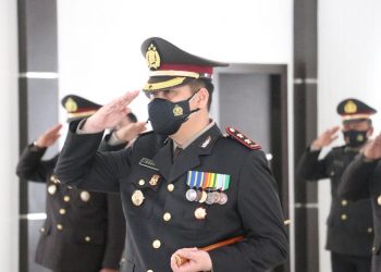 Puncak Peringatan Hari Bhayangkara ke-75, Polres Lingga Gelar Upacara Secara Virtual