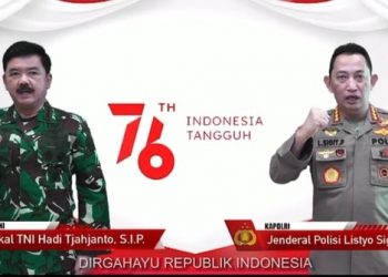 Panglima TNI & Kapolri Rayakan HUT ke-76 RI: Indonesia Tangguh, Indonesia Tumbuh