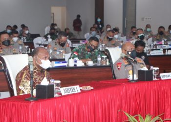 Rakor Asistensi Kesiapan Polda Papua Dalam Mewujudkan PAM XX Tahun 2021