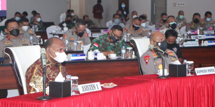 Rakor Asistensi Kesiapan Polda Papua Dalam Mewujudkan PAM XX Tahun 2021
