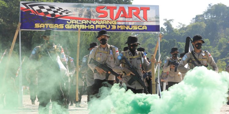 FPU 3 MINUSCA Hadapi Konflik Antar Distrik, Teror dan Lemparan Granat di Jalan Juang