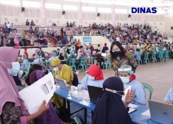 Antusias Masyarakat Magetan Berpartisipasi dalam Vaksinasi Serentak Bersama Pemkab dan TNI-Polri