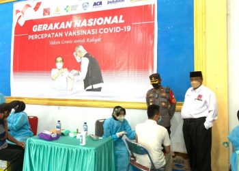 Projo Adakan Vaksinasi Massal untuk Masyarakat Umum di Kabupaten Tegal Melalui Sinergi TNI-Polri