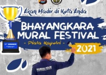 Polda Kalsel Berikan Dorongan Kepada Generasi Muda Banua Meriahkan Bhayangkara Mural Festival 2021