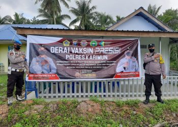 Gerai Vaksin Presisi , Senin Sampai Sabtu Polres Karimun dan Jajaran Berikan Vaksinasi Kepada Warga