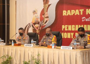 Kapolda Papua Pimpin Rapat Koordinasi Atas Rangka Pengamanan Closing Ceremony PON XX Papua