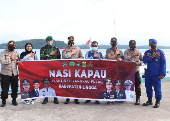 Kapolres Lingga Bersama Forkopimda Tinjau NASI KAPAU di Desa Posek dan Desa Suak Buaya