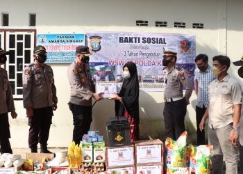 Kapolres Lingga Bersama Personil Polres Lingga Angkatan 47 WSW Lakukan Bhakti Sosial
