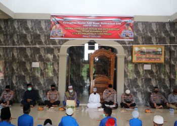 Polres Bintan Laksanakan Peringatan Maulid Nabi Muhammad SAW 1443H/2021M di Mesjid DARULMUTTAQIEM Polres Bintan