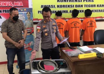 Polres Natuna Berhasil Ringkus 3 Orang Pelaku Pencuri Tabung Gas 12 Kg di Natuna