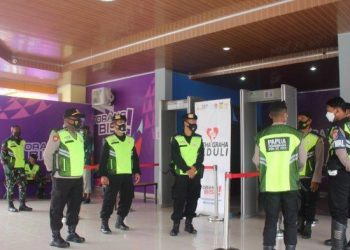 TNI-Polri Kencangkan Pengamanan Cabor Sepak Takrauw di GOR Trikora Uncen Abepura