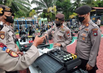 Waspadai Perkembangan Kamtibmas, Polres Karimun Gelar Apel Siaga dan Pengecekan  perlengkapan Dalmas