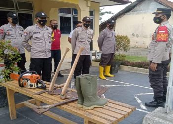 Peringatan Bencana Tanah Longsor, Polres Kandangserang Gelar Apel Kesiapsiagaan