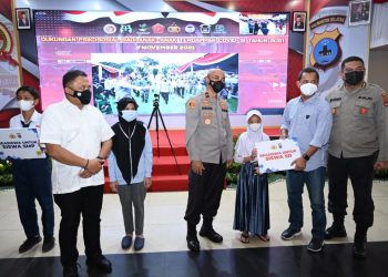 PT Jhonlin, PT Hasnur dan Polda Kalsel memberikan dukungan psikososial kepada Anak-anak yang terdampak Covid-19