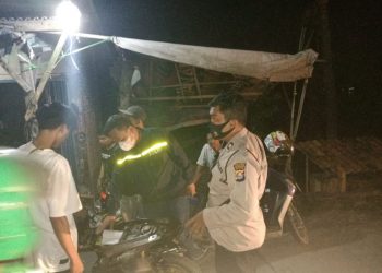 Polsek Kasemen Sampaikan Himbauan Kamtibmas Kepada Pemuda yang Nongkrong