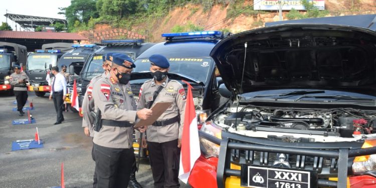 Brimob Polda Kepri Gelar Apel Satuan dan Apel Pengecekan Kendaraan Serta Peralatan