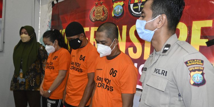 Gelar Konferensi Pers, Polres Tanjungpinang Berhasil Ungkap Kasus Narkotika