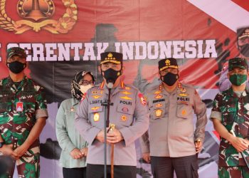 Kapolri Cek ‘Vaksinasi Serentak Indonesia’ : Harapkan Laju Covid-19 Terkendali