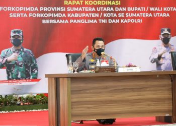 Kapolri Minta Forkopimda Sumut Antisipasi Cegah Lonjakan Covid-19 Saat Nataru
