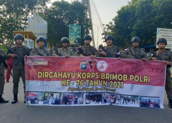 Peringati HUT Korps Brimob Polri ke – 76 Tahun 2021, Sat Brimob Polda Kepri Gelar Lomba Ketangkasan Lapangan Brigade Mobil