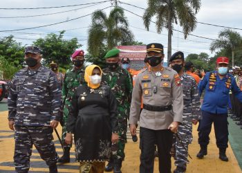 Polres Tanjungpinang Gelar Apel Gabungan Dalam Rangka Kesiapsiagaan Penanganan Bencana Alam di Wilayah Kota Tanjungpinang