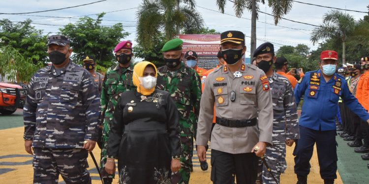 Polres Tanjungpinang Gelar Apel Gabungan Dalam Rangka Kesiapsiagaan Penanganan Bencana Alam di Wilayah Kota Tanjungpinang