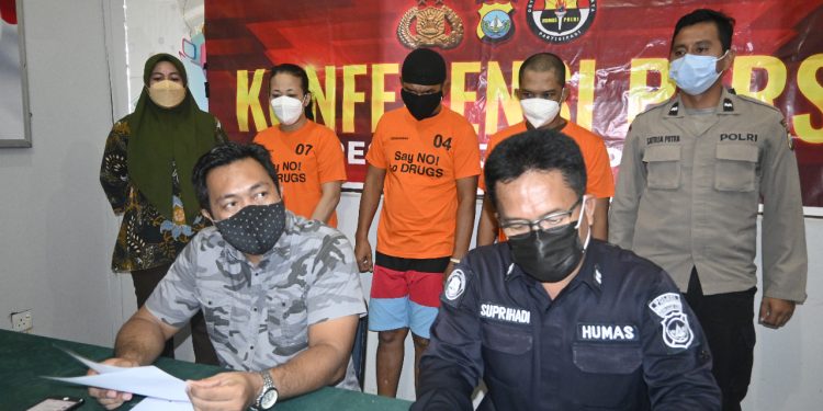 Polres Tanjungpinang Gelar Konferensi Pers Ungkap Kasus Narkotika
