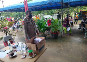 Polsek Sei Beduk Gelar Vaksin Presisi Lancang Kuning Kepada Masyarakat Kec.Sei Beduk Kota Batam