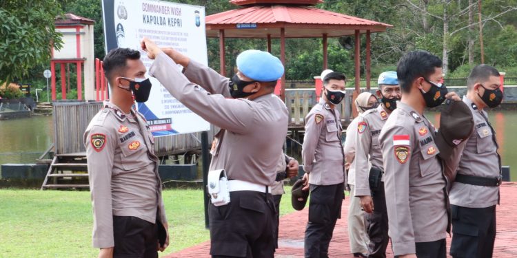 Propam Polda Kepri Bersama Propam Polres Lingga Gelar Gaktiblin Terhadap Personil Polres Lingga