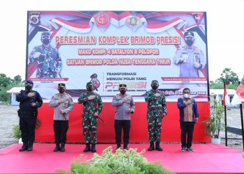 Resmikan Pembangunan Komplek Brimob Presisi, Kapolri Ingatkan Pentingnya Sinergitas TNI-Polri