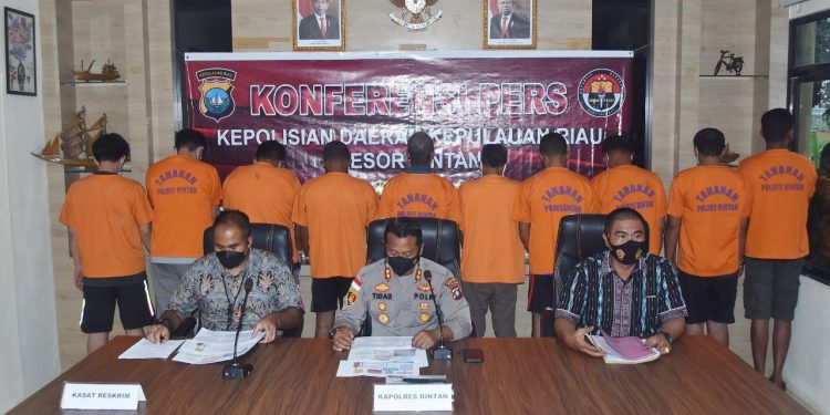 Sat Reskrim Polres Bintan Proses Tersangka Dugaan Mafia Tanah