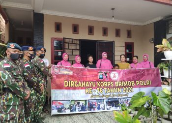 Satbrimob Polda Kepri Gelar Anjangsana Dalam Rangka Peringati HUT Brimob ke-76 Tahun 2021