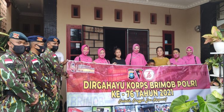 Satbrimob Polda Kepri Gelar Anjangsana Dalam Rangka Peringati HUT Brimob ke-76 Tahun 2021