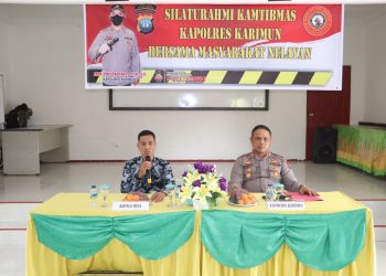 Silaturahmi Kamtibmas Kapolres Karimun Bersama Masyarakat Nelayan di Desa Pongkar Kec.Tebing Kab. Karimun