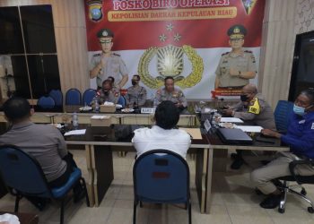 Wakapolda Kepri Ikuti Video Conference Perjanjian Kerja Sama Polri dan Persatuan Sepak Bola Seluruh Indonesia (PSSI)