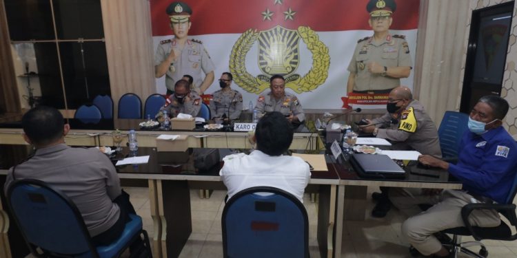 Wakapolda Kepri Ikuti Video Conference Perjanjian Kerja Sama Polri dan Persatuan Sepak Bola Seluruh Indonesia (PSSI)