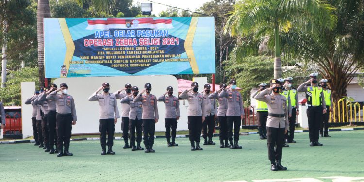Wakapolres Natuna Pimpin Apel Gelar Pasukan Operasi Zebra Seligi tahun 2021