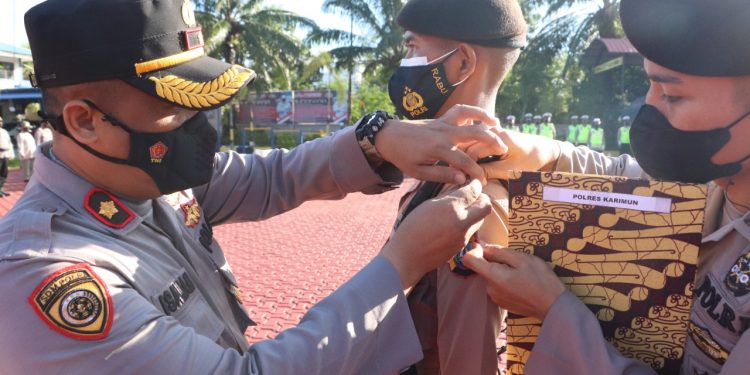 45 Siswa SPN Polda Kepri Diktukba Polri Laksanakan Latja di Polres Karimun