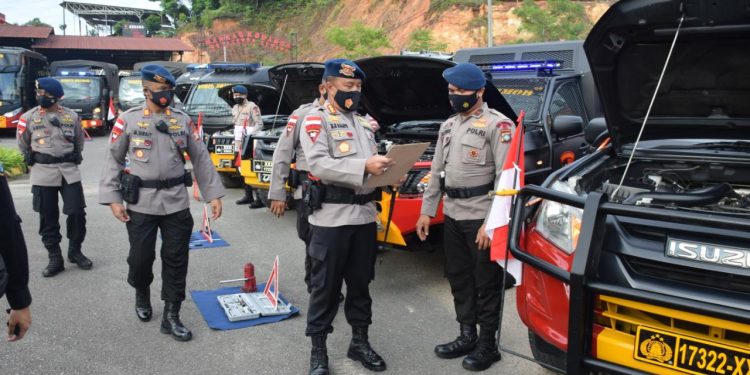 Apel Satuan dan Apel Pengecekan Kendaraan Serta Peralatan Jajaran Sat Brimob Polda Kepri