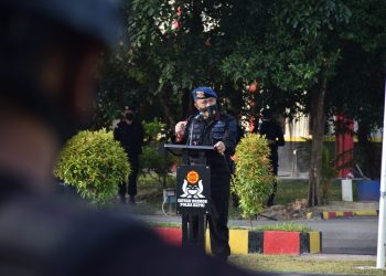 Dansat Brimob Polda Kepri Pimpin Apel Satuan dan Gelar Kendaraan serta Peralatan di Mako Brimob Polda Kepri