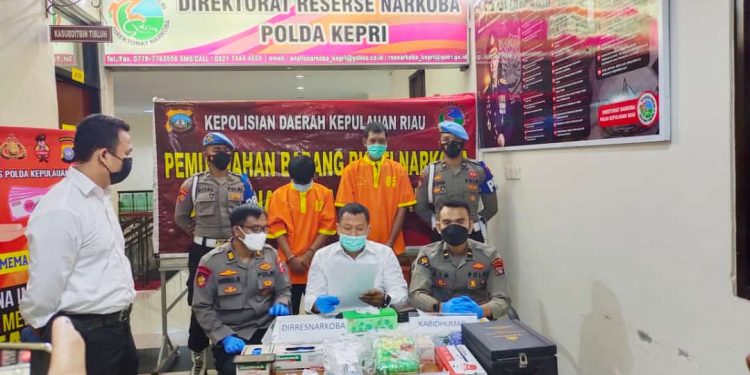 Dit Resnarkoba Polda Kepri Gelar Pemusnahan Barang Bukti Narkotika Jenis Sabu