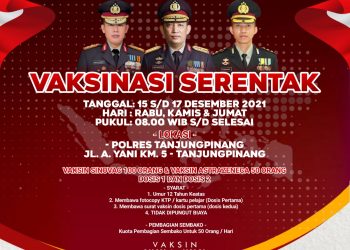 Jangan Lewatkan, Vaksin di Polres Tanjungpinang Dapat Sembako