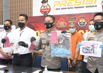 Kapolres Tanjungpinang Pimpin Konferensi Pers Tindak Pidana Pencabulan Terhadap Anak Dibawah Umur